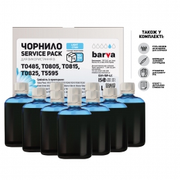 Чернила Epson универсальные №1 10x100 мл, водорастворимые, светло-голубые service pack Barva (eu1-1sp-lc) I-BARE-EU1-1SP-LC