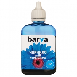 Чернила HP 10/11/13/82/88 специальные 100 мл, водорастворимые, голубые Barva (h10-669) I-BARE-H10-100-C