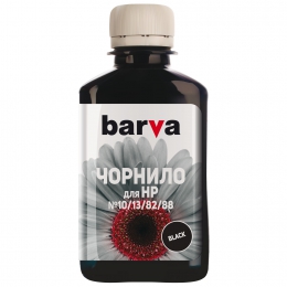 Чорнило HP 10/13/82/88 спеціальне 180 мл, водорозчинне, чорне Barva (h10-673) I-BARE-H10-180-B