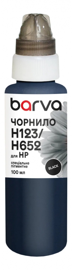 Чорнило для HP 46/123/651/652 спеціальне 100 мл, пігментне, чорне Barva (H652-531e) I-BARE-H652-100-B-P