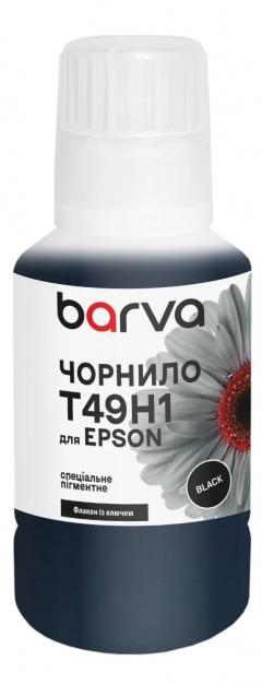 Чернила для Epson T49H1 специальные 140 мл, OneKey, пигментные, черные Barva (ET49H-932e) I-BARE-T49H-140-B-P