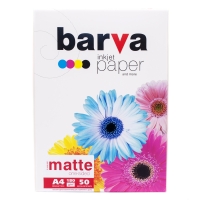 Фотопапір Barva матовий 180 г/м2 а4 50 арк (ip-a180-032) IP-BAR-A180-032