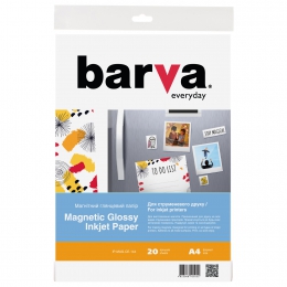 Магнитная бумага Barva everyday глянцевая а4 20 л (ip-mag-gl-144/ip-mag-ce-144) IP-BAR-MAG-CE-144