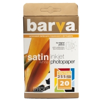Фотопапір Barva profi білий сатин 255 г/м2 10x15 20 арк (ip-v255-222) IP-BAR-P-V255-222
