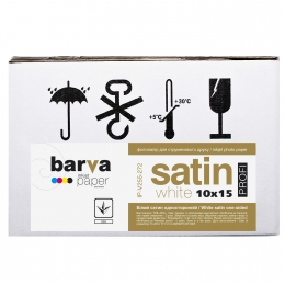 Фотопапір Barva profi білий сатин 255 г/м2 10x15 500 арк (ip-v255-272) IP-BAR-P-V255-272