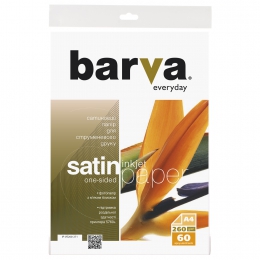 Фотобумага Barva everyday сатиновая 260 г/м2 a4 60 л (ip-ve260-271) IP-BAR-VE260-271