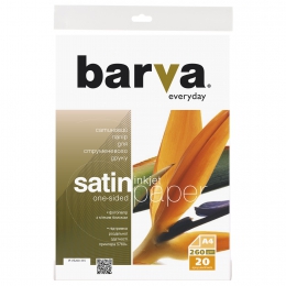 Фотобумага Barva everyday сатиновая 260 г/м2 a4 20 л (ip-ve260-335) IP-BAR-VE260-335