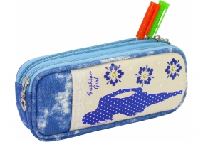 Пенал на 1 відділення COOLFORSCHOOL J-2392-blue