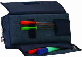 Пенал на 2 отделения COOLFORSCHOOL J-2606-grey J-2607-blue