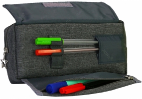 Пенал на 2 відділення COOLFORSCHOOL J-2607-grey