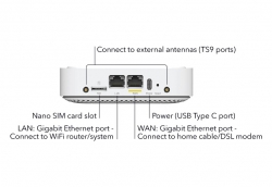Мобільний Маршрутизатор NETGEAR LM1200 1xGE LAN, 1xGE WAN, 1xUSB TypeC, 150Мбіт/с, 2xTS-9 LM1200-100EUS