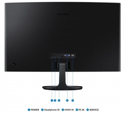 Монітор Samsung 27" S27D360 D-Sub, HDMI, VA, 100Hz, 4ms, CURVED LS27D360GAIXCI
