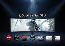 Монітор QLED 48.7" Samsung Odyssey G9 S49AG950N HDMI, 2xDP, USB, VA, 5120x1440, 32:9, 240Hz, 1ms, HDR, CURVED LS49AG950NIXCI