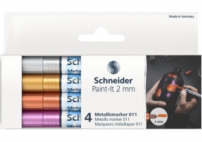 Набір маркерів металік Paint-It 2,0 мм 4 шт. SCHNEIDER ML01111501