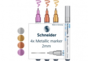 Набір маркерів металік Paint-It 2,0 мм 4 шт. SCHNEIDER ML01111501