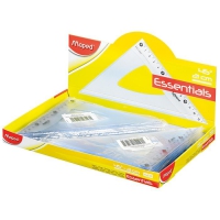 Уголок ESSENTIALS, 45гр/210мм (гипотенуза) пластик, дисплей Maped MP.146123