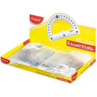 Транспортир ESSENTIALS, 180гр/120мм пластик, дисплей Maped MP.146134