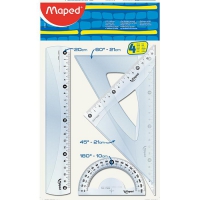 Набір лінійок ESSENTIALS Medium 20см. (4предмета), блістер Maped MP.242820