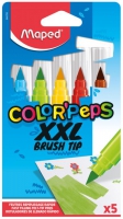 Фломастери брашеві з супер-товстим корпусом COLOR PEPS XXL, 5 кол. Maped MP.844705