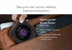 Мобільний маршрутизатор NETGEAR MR1100 Nighthawk M1 AC1000, 4G LTE, 1xGE LAN, 1xUSB-C, 1xUSB 2.0, 2xTS MR1100-100EUS