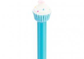 Олівець чорнографітний HB із фігуркою "Тістечко", блакитне покриття MAXI MX14930