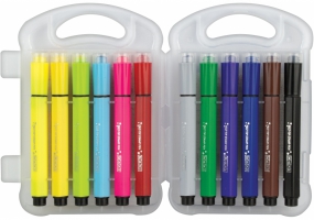 Фломастери-штампи Jumbo, 12 кольорів та форм MAXI MX15227