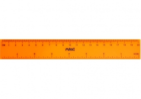 Линейка пластиковая "Neon", 20 см MAXI MX81338