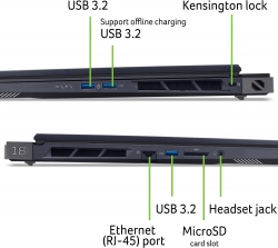 Ноутбук Acer Predator Helios 18 PH18-73 18" WQXGA IPS, Intel U9-275HX, 32GB, F1TB, NVD5080-16, Lin, черный NH.QVZEU.004