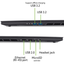 Ноутбук Acer Nitro 16S AN16S-61 16" WUXGA IPS, AMD R7-350, 32GB, F1TB, NVD5060-8, Lin, черный NH.QXJEU.004