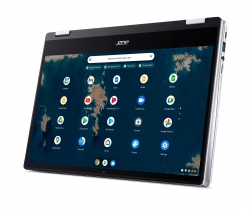 Ноутбук Acer Chromebook Spin CP314-1HN 14" FHD IPS, Intel C N4500, 8GB, F128GB, UMA, ChromeOS, серебристый NX.AZ3EU.001