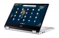 Ноутбук Acer Chromebook Spin CP314-1HN 14" FHD IPS, Intel C N4500, 8GB, F128GB, UMA, ChromeOS, серебристый NX.AZ3EU.001