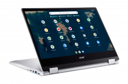 Ноутбук Acer Chromebook Spin CP314-1HN 14" FHD IPS, Intel C N4500, 8GB, F128GB, UMA, ChromeOS, серебристый NX.AZ3EU.001