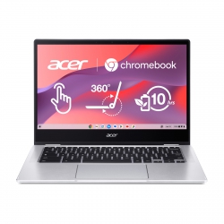 Ноутбук Acer Chromebook Spin CP314-1HN 14" FHD IPS Touch, Intel P N6000, 8GB, F128GB, UMA, ChromeOS, серебристый NX.AZ3EU.002