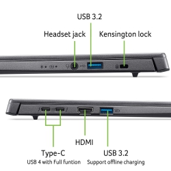 Ноутбук Acer Aspire 14 A14-52MT 14" WUXGA IPS Touch, Intel U7-258V, 32GB, F1TB, UMA, Win11, сірий NX.JDJEU.003
