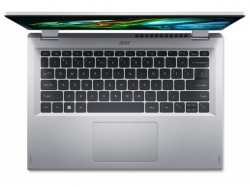 Ноутбук Acer Aspire 3 Spin 14 A3SP14-31PT 14" WUXGA IPS Touch, Intel P N200, 8GB, F256GB, UMA, Lin, сріблястий NX.KENEU.004