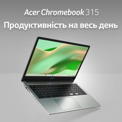 Ноутбук Acer Chromebook CB315-5H 15" FHD IPS, Intel C N100, 8GB, F128GB, UMA, ChromeOS, серебристый NX.KPPEU.001