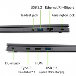 Ноутбук Acer Aspire 16 A16-51GM 16" WUXGA IPS, Intel 7-150U, 16GB, F1TB, NVD2050-4, Lin, серый NX.KXPEU.003