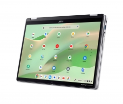 Ноутбук Acer Chromebook Spin CP314-2HN 14" WUXGA IPS Touch, Intel i3-N305, 8GB, F256GB, UMA, ChromeOS, сріблястий NX.KYJEU.001