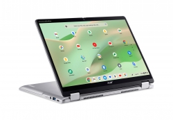 Ноутбук Acer Chromebook Spin CP314-2HN 14" WUXGA IPS Touch, Intel i3-N305, 8GB, F256GB, UMA, ChromeOS, сріблястий NX.KYJEU.001