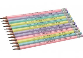 Карандаш чернографитный Optima SWEET HB корпус металл, заточенный, с резинкой O15538