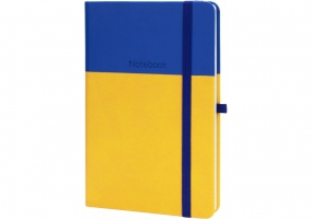Деловая записная книжка COMBI-8, А5, твердая обложка, резинка, белый блок линия OPTIMA O20125-08
