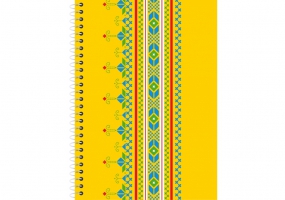 Блокнот "Орнамент", А6, ,бічна спіраль, 80 арк., пластикова обкл., кліт., асорті OPTIMA O20340