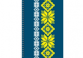 Блокнот "Орнамент", А6, ,бічна спіраль, 80 арк., пластикова обкл., кліт., асорті OPTIMA O20340