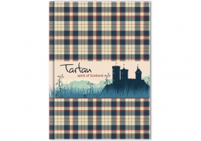 Блокнот "Тартан" А4, кріплення блоку - шитво на нитку, тв. обклад., 96 арк., клітинка OPTIMA O20367-05