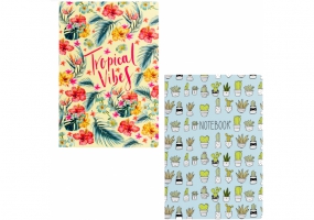 Блокнот "Tropical Vibes", A5, термобіндер, 80 арк., клітинка OPTIMA O20371-03