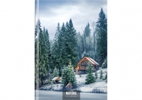 Блокнот "Nature of Ukraine: зима", А4, тверда обкл., 96 арк., кліт. OPTIMA O20378-12