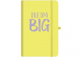 Діловий записник (Блокнот) "Dream_big" з гумкою 136х207мм, повнокольорова обкладинка, блок - шитво н OPTIMA O20812-25