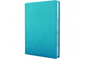 Дневник недатированный А5, тиснение "Notebook", Vivella, кремовый блок, бирюза, клетка OPTIMA O20823-21