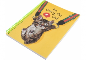Блокнот "Pets Fashion: Cat" А5 (150х200), пластикова обкладинка, ПВХ спіраль, 80 арк., клітинка OPTIMA O20832-26
