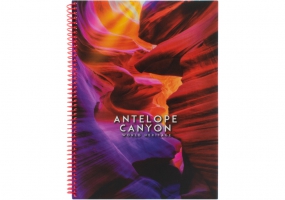 Блокнот "World: Canyon", A4 (200х285), пластикова обкладинка, ПВХ спіраль, 80 арк., клітинка OPTIMA O20846-22